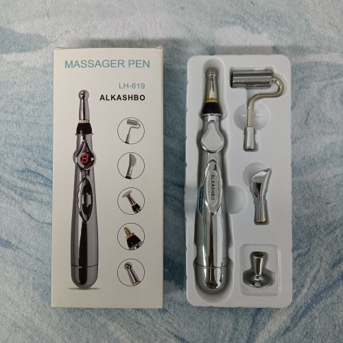 Massaging apparatus for personal use 5-in-1 Acupuncture Pen Energy Pen with 5 Massage Head