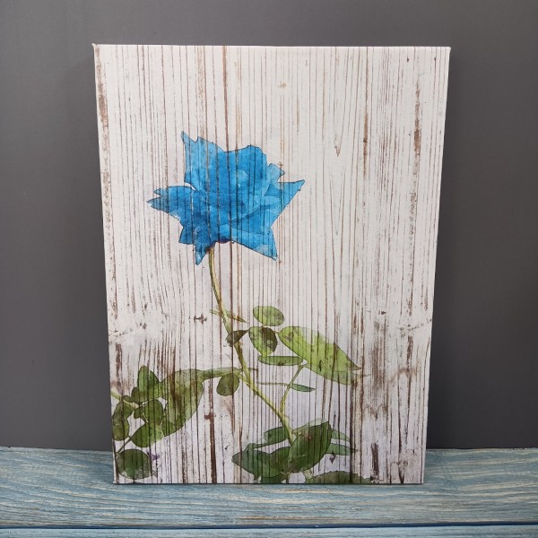 YYDCHH Art prints Bathroom Decor Wall Art Romantic Blue Rose Canvas Prints 