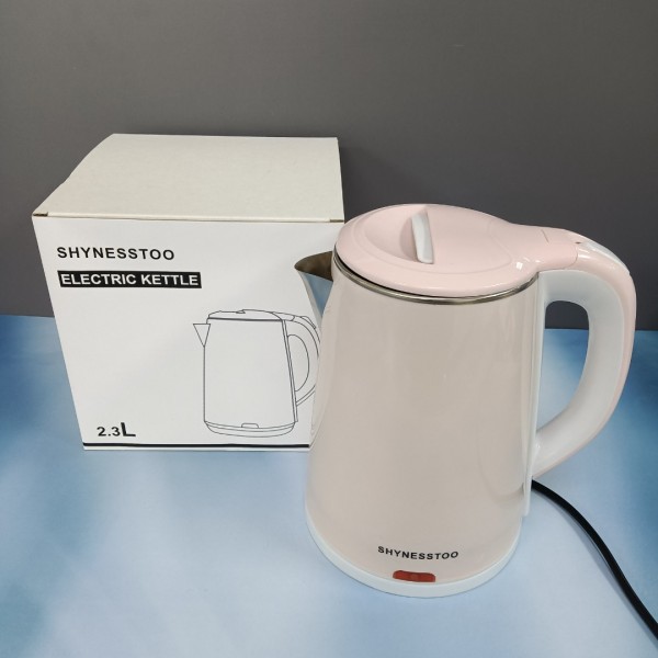 SHYNESSTOO Electric Kettle, 2.3L Portable Travel Kettle with Double Wall Construction