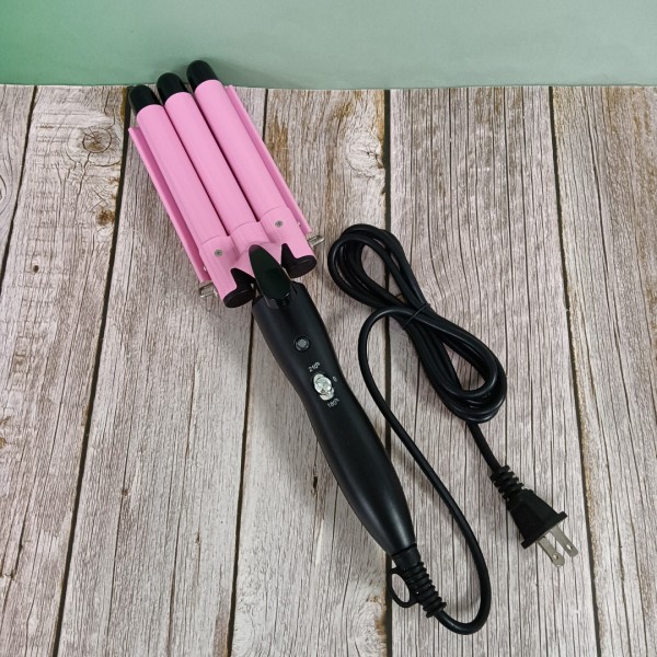 Proate Electric hair crimper 3 Barrel Curling Iron Wand Hair Crimper with Dual Voltage