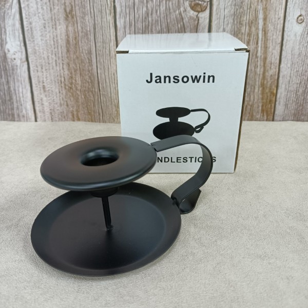 Jansowin Candle holders Retro Iron Taper Candle Holder, Simple Black Candlestick Holders 