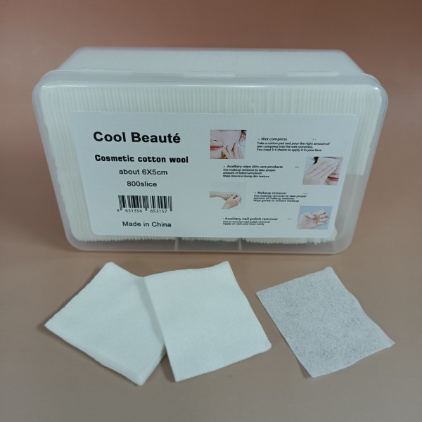 Cool Beauté Cosmetic cotton wool Ultra Thin Square Cotton Pads, Makeup Facial Nail Polish Remover Pads