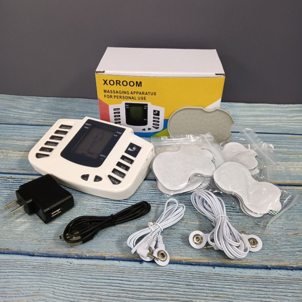 XOROOM Massaging apparatus for personal use TENS Unit Muscle Stimulator Electric Shock Therapy 