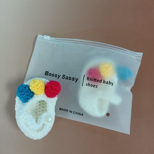 Bossy Sassy Knitted baby shoes Baby Girls' Newborn Mary Jane Crochet Bootie
