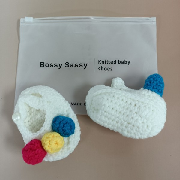 Bossy Sassy Knitted baby shoes Baby Girls' Newborn Mary Jane Crochet Bootie
