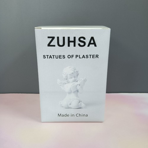 ZUHSA Statuettes of plaster Sculpture Reading Angel Sculpture Miniature Statue Home Decoration 